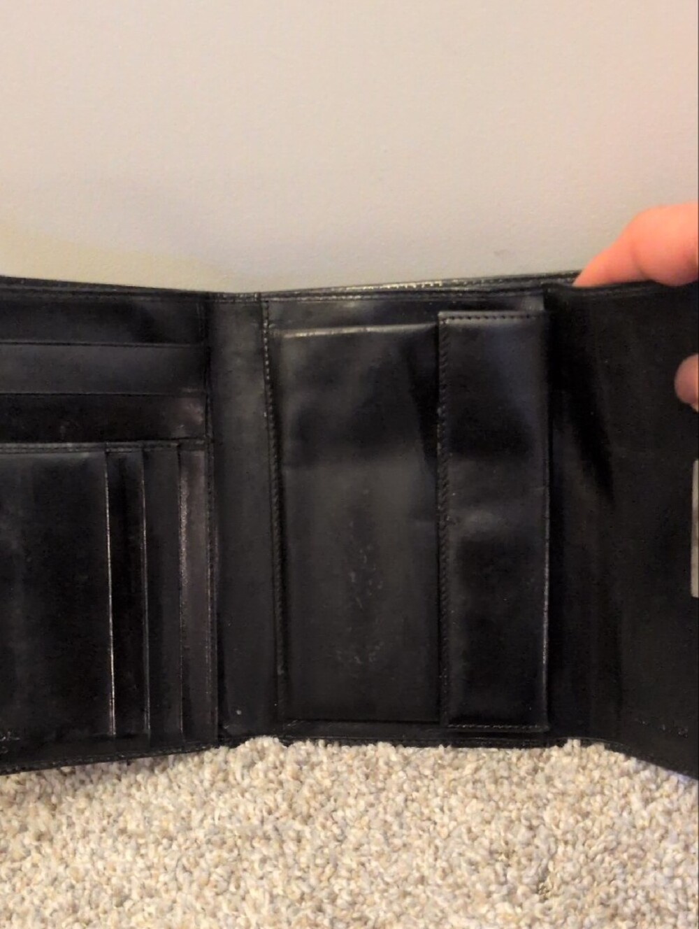 Vintage Prada Black Leather Wallet with Silver Logo Plate - Picture 16 of 16